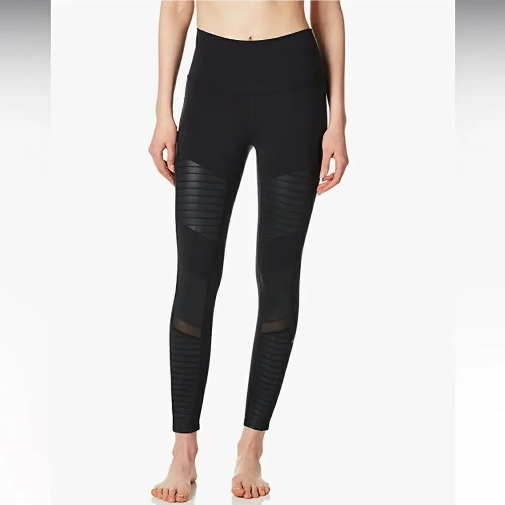 WOMEN’S SMALL ALO YOGA HIGH WAIST MOTO LEGGINGS